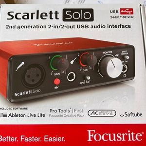 Focusrite Scarlett Solo 2nd generation. NEW. In box.